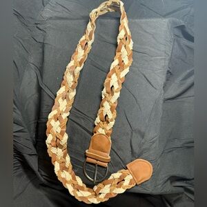 Women’s woven belt natural, light, neutral , SIZE 5